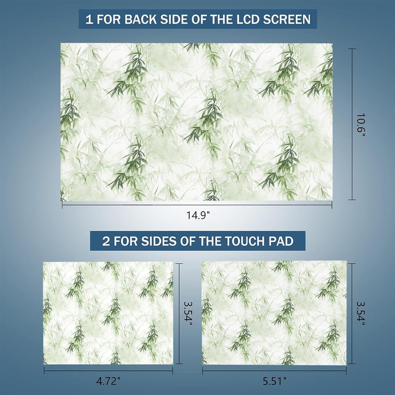 AORTDES Laptop Skin Sticker 12.1 13 13.3 14 15 15.6 Inches Netbook Sticker Decal Reusable Universal Notebook PC Art Personalized Protector by (AD-NEK-87 Bamboo Forest) - Image 2